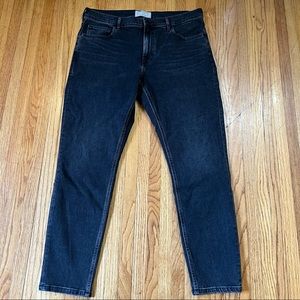 Everlane Sz 32 Mid Rise Washed Black Skinny Jeans Women Meas 36x28